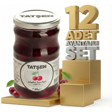 Tatşen Cam Reçel Vişne 12X800 gr