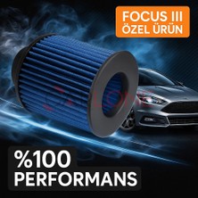 Carlone Ford Focus 3 Uyumlu Araca Özel Spor Açık Hava Filtresi Mavi Renk Ithal Ürün Yüksek Performans