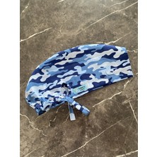 Tosbic's Store Mavi Kamuflaj Cerrahi Bone (Ithal Kumaş)