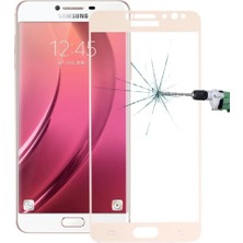 OEMTR Sm Galaxy C8  J7+ Plus 3D Full Kaplama Kırılmaz Cam Ekran KORUYUCU-1852