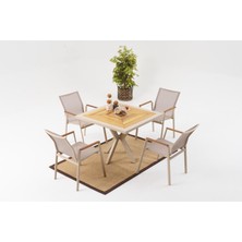 Divona Home Grandy Next Bahçe Balkon Masa Takımı (4 Sandalyeli )