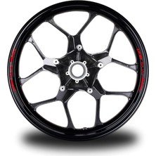 Mrt Teknik Bajaj 8li Jant Stıcker Modeli Kırmızı Uyumlu