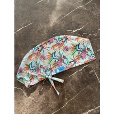 Tosbic's Store Tropik Yapraklar Cerrahi Bone (Ithal Kumaş)