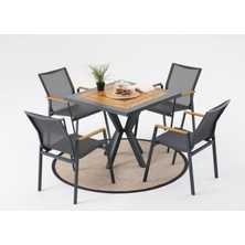 Divona Home Grandy Next Bahçe Balkon Masa Takımı (4 Sandalyeli )