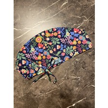 Tosbic's Store Lacivert Pembe Çiçekli Cerrahi Bone