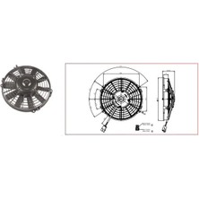 Kormas 24V Fan Motoru Üfleyici Aksiyel 9 " (Dış Çap 229 Mm)