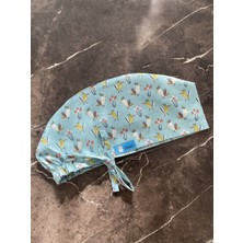 Tosbic's Store Buz Mavisi Kuşlu Cerrahi Bone (Ithal Kumaş)