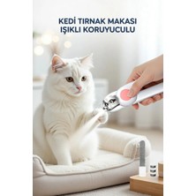 Geneltedarik Kedi Tırnak Makası Işıklı Koruyuculu Tırnak Makası