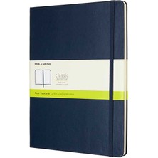 Moleskine Sert Kapak Çizgisiz Defter Xl Boy 19X25 Cm. 192 Sayfa Safir Mavi