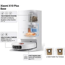 Xiaomi X10 Plus Paspas Yıkamalı Çöp Istasyonlu ve Çift Moplu Robot Süpürge(Türkiye Garantili)