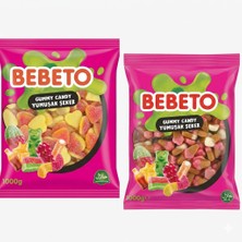 Bebeto Jelibon 2’li Paket 1 kg Şeftali Kalp ve Küçük Dondurma
