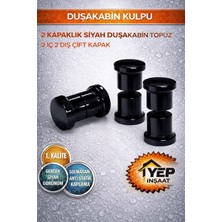 Yep İnşaat Siyah Duşakabin Kapı Kulpu 2 Çift (4 Adet) – Yep Inşaat Kalitesi