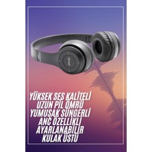 OEM Bluetooth Kablosuz Kulaklık Siyah Wireless 5.0 Kulak Üstü Uzun Pil Ömrü - ME0028-5X93K6