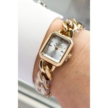 Reward Yeni Sezon Kare Minimal Tasarım Kadın Kol Saati Altın