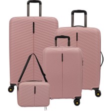 Ççs 5224 Büyük+Orta+Kabin+Makyaj 4'lü Travel Valiz Seti