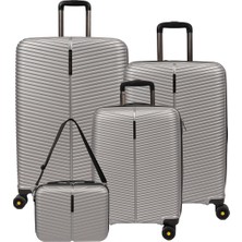 Ççs 5224 Büyük+Orta+Kabin+Makyaj 4'lü Travel Valiz Seti