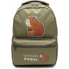 Capybara Karikatür Baskılı Okul Cantasi