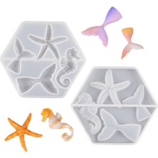 Tahtakale Toptancı Epoksi Deniz Tema Figürleri (Deniz Atı, Deniz Kızı Kuyruğu, Deniz Yıldızı) Kolye Kalıbı