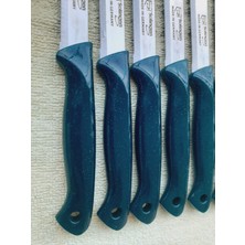 Bir Sürü Eşya Pak Market Solingen Meyve Bıçağı 6 Adet- Simli Koyu Yeşil