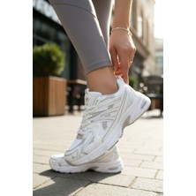 Enoch Kadın Ortopedik Bağcıklı Yüksek Taban Yürüyüş Spor Ayakkabı