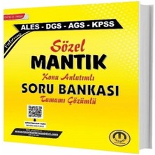 Tasarı Yayınları Ales Dgs Kpss Meb-Ags Sözel Mantık Konu Anlatımlı Soru Bankası Çözümlü