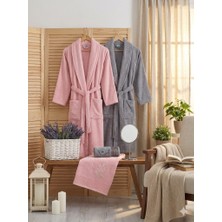 Zena Pudra Antrasit Havlulu Bornoz