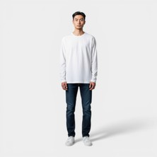 Lumberjack MB Facts 14LJK-12829 5pr Beyaz Erkek Sweatshırt