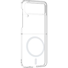 Pilanix Samsung Galaxy Z Flip 4 Kılıf Sararmayan Magsafeli Şeffaf London Kapak