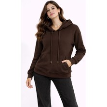 CGA Kadın Basic Sweatshirt Kapüşonlu Sweatshirt