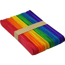Tuncel Store 50 Pcs Renkli̇ Ahşap Eli̇şi̇ Çubuk (5389)