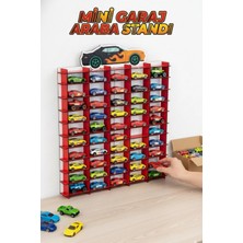 Tuengi Store 50 Bölmeli Ahşap Oyuncak Araba Standı – Hw Uyumlu Duvar Rafı ve Masa Standı