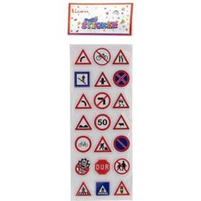 Ticon Sticker Puffy Kabartma Etiket 389483 Trafik Işaretleri