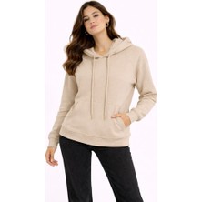 CGA Kadın Basic Sweatshirt Kapüşonlu Sweatshirt