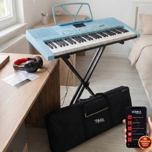 Midex PS-2300BL-PAK 61 Tuşlu Org - Kulaklık - Org Çantası - Org Sehpası - Adaptör - Mikrofon - Notalık - Türkçe Öğrenim ve Şarkı Metodu