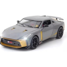 Tuengi Store Gri Büyük Boy Sesli LED Farlı Kapılar Açılır Çek Bırak Full Metal Ince Detay Yeni Nissan GT-R50