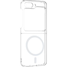 Pilanix Samsung Galaxy Z Flip 5 Kılıf Sararmayan Magsafeli Şeffaf London Kapak