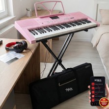 Midex PS-2300PK-PAK 61 Tuşlu Org Stand Kulaklık Pembe