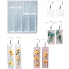 Tahtakale Toptancı Epoksi Çoklu Anahtarlık Kare ve Dikdörtgen Model Delikli Kolye Küpe Kalıbı