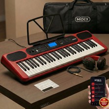 Midex PS-5200RD-H Pro Org 61 LED Işıklı Tuş Hassasiyetli Bluetooth Midi Kulaklık