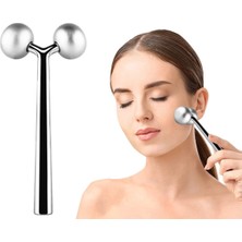Naturachi Metal Yüz Masaj Aleti Face Yoga Guasha 3D Roller Graston Aparatı Gri Renk