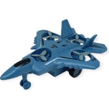 Sürtmeli Döner 4 Pervaneli Uçak - Mavi