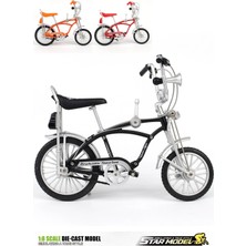 Tuengi Store Metal 1:10 Ölçek Oyuncak Retro Bisiklet Koleksiyonluk Die Cast Vintage Model Bisiklet Ince Detaylı