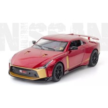 Tuengi Store Kırmızı Büyük Boy Sesli LED Farlı Kapılar Açılır Çek Bırak Full Metal Ince Detay Yeni Nissan GT-R50