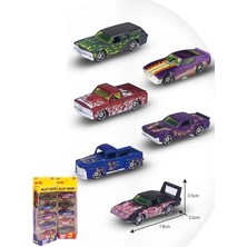 Tuengi Store 5'li Metal Araba Vintage Klasik Model Nostaljik Diecast Araba Seti