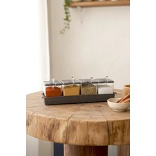 Kitchen Life 5 Parça Kaşıklı Standlı Baharatlık Seti