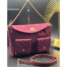 Raees Çift Askılı Kapitone Desenli Kadın Çanta