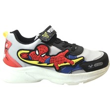 Onlo Ayakkabı VL.514 Cırtlı Gri & Siyah Erkek Çocuk Spor Ayakkabı