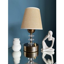 Fey Atelier Pilli Gece Lambası, Pilli Masa Lambası, Abajur, Bejketenşapkakristaleskitme