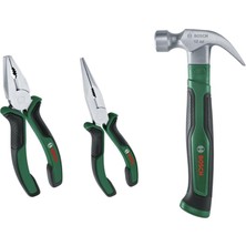 Bosch Pense Seti 2 Parça (Kargaburun 180 ve Pense 180) + Bosch Orta Çatal Ağızlı Çekiç