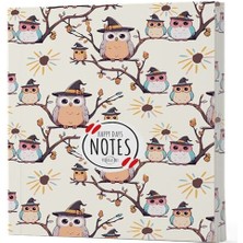 Baykuş 7 - Yan Boyamalı Çizgili Defter